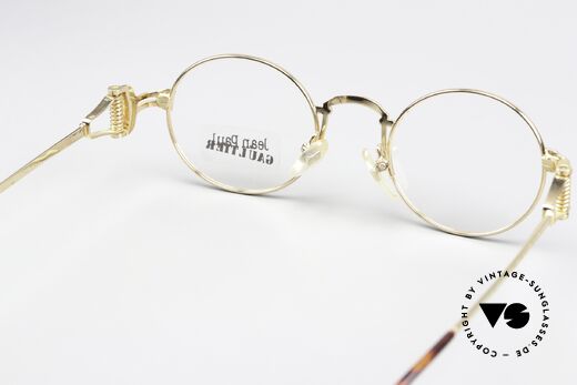 Jean Paul Gaultier 55-5106 Gold Plated Designer Frame, unworn (like all our rare old 1990's designer eyeglasses), Made for Men and Women