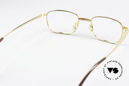 Jil Sander J90 Gold-Plated Titan Frame 90s, unworn 90's model in the style of the old Cartiers, Made for Men and Women