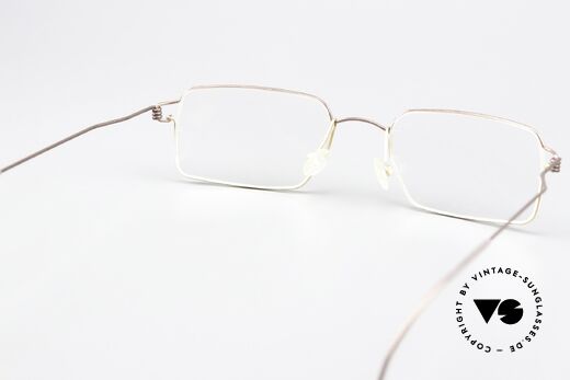 Lindberg Cantus Air Titan Rim Square Titan Frame Bicolor, unworn, NOS, with original magnetic case by Lindberg, Made for Men and Women