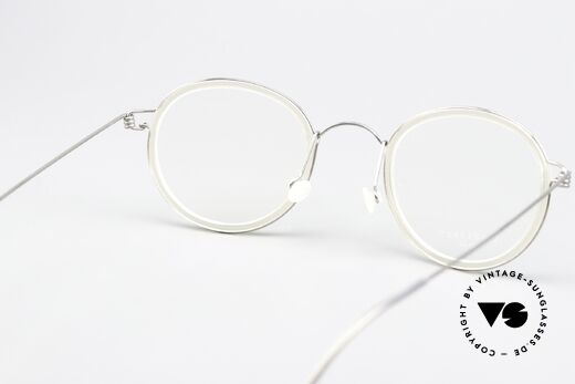 Lindberg Lex 45 Air Titan Rim Frame In Silver And Crystal, orig. Lindberg DEMO lenses can be replaced optionally, Made for Men and Women