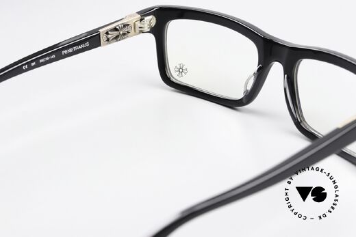 Chrome Hearts Penetranus Rockstar Eyeglasses Black, with the signature Chrome Hearts symbol (cross), Made for Men