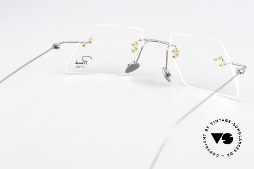 Paul Chiol 04 Rimless 90's Eyewear Art, lens size & lens shape can be changed if needed, Made for Men and Women