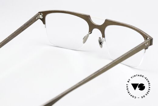 Lucas de Stael Minotaure Thin 15 Leather Covered Nylor Frame, the frame can be glazed as desired (progressive vision), Made for Men