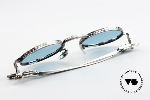 Chrome Hearts Honey Dipped Advertising Campaign Model, antique silver with petrol/dark turquoise sun lenses, Made for Men and Women