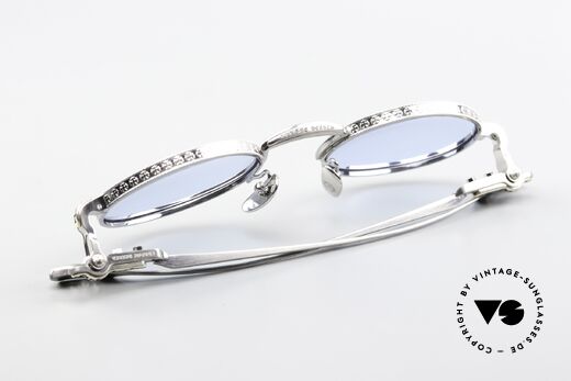 Chrome Hearts Honey Dipped Shades Ozzy Osbourne Style, silver frame with sun lenses in sky-blue (100% UV), Made for Men and Women
