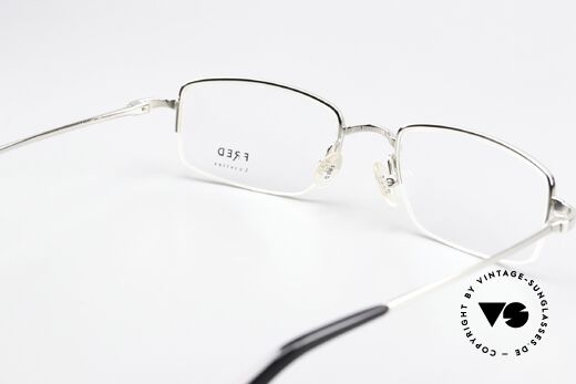 Fred Manhattan N2 Nylor Frame Platinum, lens height = 30mm (just suitable for progressive lenses), Made for Men and Women