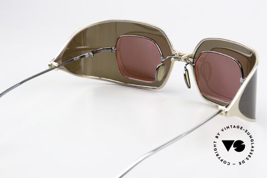Christian Roth 14004 Gunmetal With Gold Clip-On, unworn rarity (available at the time at "Air France"), Made for Men and Women