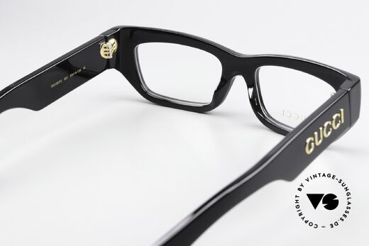 Gucci GG1297O Massive Acetate Frame Black, frame can be fitted with any lenses (varifocal), Made for Men and Women