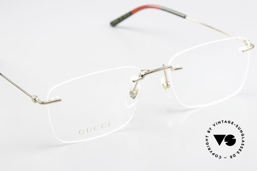 Gucci GG0399O Rimless Frame Made In Italy, Size: medium, Made for Men