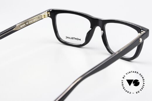 Montblanc MB0322O Square Black Eyeglasses, frame (M size) can be glazed with lenses of any kind, Made for Men and Women