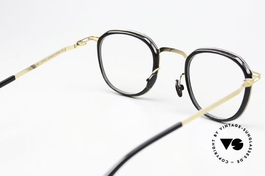Mykita Birk Square Panto Black Gold, frame can be glazed with prescriptions or sun lenses, Made for Men and Women