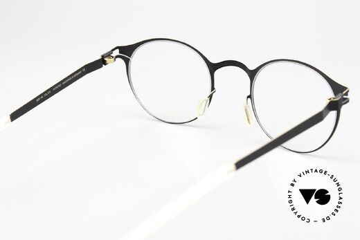 Mykita Isaac Panto Black Gold Edges, the frame can be glazed optionally (optical / sun lenses), Made for Men and Women