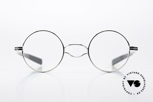 Lunor Swing A 31 Round Asian Version Smaller Bridge, FRAME is PLATINUM-PLATED'; truly sophisticated specs, Made for Men and Women