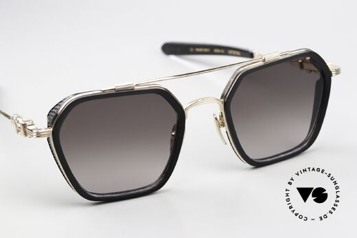 Chrome Hearts Hotation Gold-Plated Titanum Shades, anti-reflective ZEISS sun lenses, size 53-24, Made for Men and Women