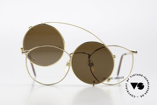 Giorgio Armani 132 Panto Frame Round Clip On, unworn (like all our vintage GIORGIO Armani frames), Made for Men and Women