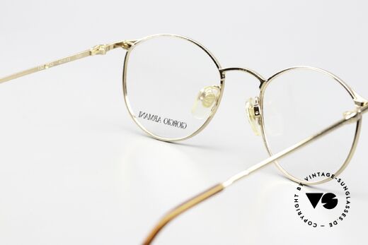 Giorgio Armani 132 47mm Panto Frame Round Clip On, old 80's original (DEMO lenses should be replaced!), Made for Men and Women