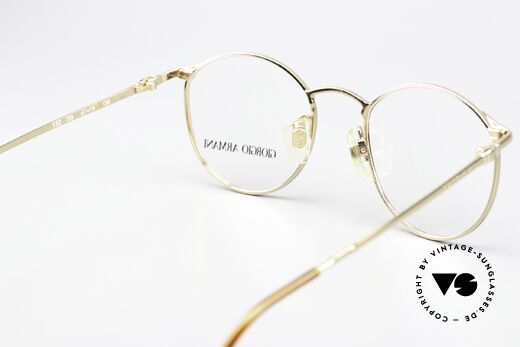 Giorgio Armani 132 47mm Old Panto Eyewear Small, the frame can be glazed as desired (progressive lenses), Made for Men