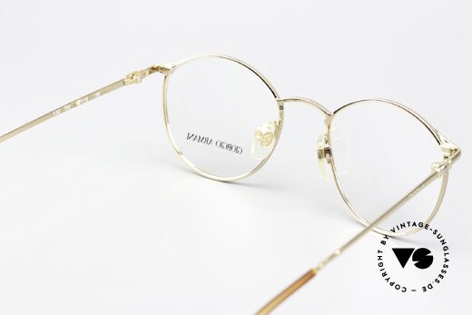Giorgio Armani 132 49mm Gold-Plated Chestnut Brown, the frame can be glazed as desired (progressive lenses), Made for Men