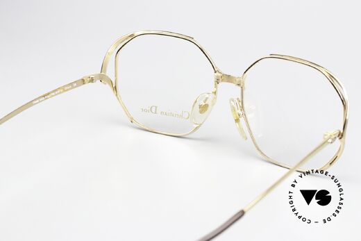 Christian Dior 2476 1980's Frame Gold-Plated, demos can be replaced optionally, size 57-15, Made for Women