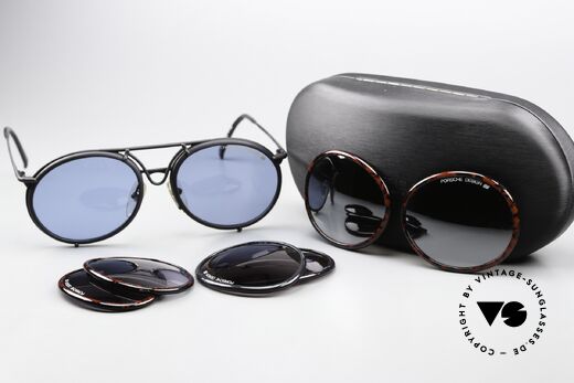 Porsche 5661 Brilliant 4 in 1 Sunglasses, unworn, old original from 1992 comes with a new case, Made for Men and Women