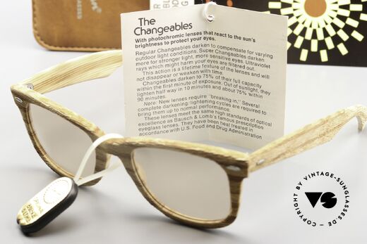 Ray Ban Wayfarer I Woodies B&L USA 80's Wood, Size: medium, Made for Men and Women