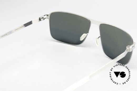 Mykita Greyson Classic Sunglasses Silver, sun lenses (100% UV) can be replaced with prescriptions, Made for Men