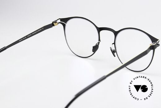 Mykita Maximilian Panto Frame Black Gold Edges, frame can be glazed optionally (optical / sun lenses), Made for Men and Women