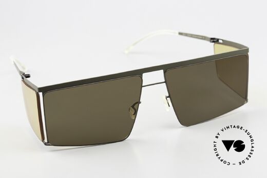 Mykita Helmut Lang HL001 Camou Green Jelly Yellow Sides, non-reflecting sun lenses with 100% UV protection, Made for Men and Women Mykita Helmut Lang HL001 Camou Green Jelly Yellow Sides, non-reflecting sun lenses with 100% UV protection, Made for Men and Women