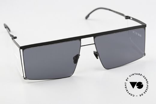 Mykita Helmut Lang HL001 Black Clear Sides Darkgrey, non-reflecting sun lenses with 100% UV protection, Made for Men and Women Mykita Helmut Lang HL001 Black Clear Sides Darkgrey, non-reflecting sun lenses with 100% UV protection, Made for Men and Women