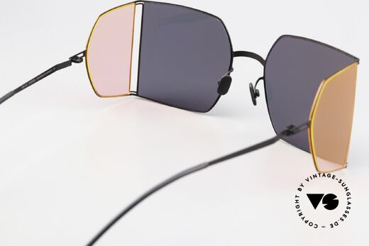 Mykita Helmut Lang HL003 Black Frame With Fluo Pink Sides, Size: medium, Made for Men and Women Mykita Helmut Lang HL003 Black Frame With Fluo Pink Sides, Size: medium, Made for Men and Women