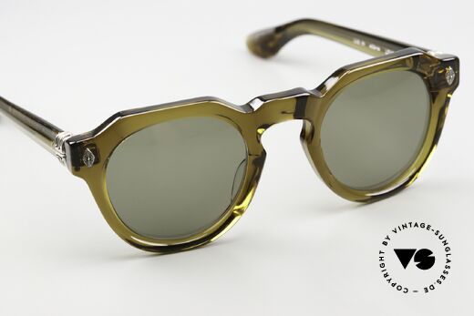 Chrome Hearts Lizard Boot Panto Shades 925 Silver, anti-reflective ZEISS sun lenses in 'dark olive', Made for Men Chrome Hearts Lizard Boot Panto Shades 925 Silver, anti-reflective ZEISS sun lenses in 'dark olive', Made for Men