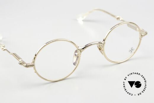 Chrome Hearts Edith F Small Round Luxury Glasses, frame can be glazed with lenses of any kind, Made for Men and Women Chrome Hearts Edith F Small Round Luxury Glasses, frame can be glazed with lenses of any kind, Made for Men and Women