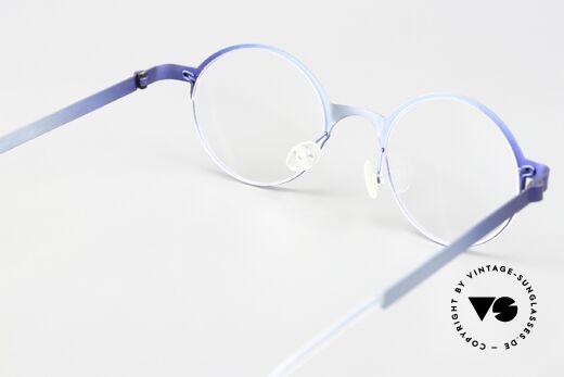 Lindberg 4030 Strip Titan 90's Eyewear Blue Metallic, unworn, NOS, with original magnetic case by Lindberg, Made for Men and Women Lindberg 4030 Strip Titan 90's Eyewear Blue Metallic, unworn, NOS, with original magnetic case by Lindberg, Made for Men and Women
