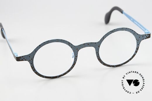 Theo Belgium Mille 64 Round Frame Dotted Pattern, 140mm frame width: rather a LARGE size; unisex, Made for Men and Women Theo Belgium Mille 64 Round Frame Dotted Pattern, 140mm frame width: rather a LARGE size; unisex, Made for Men and Women