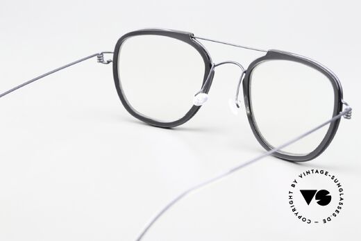 Lindberg William Air Titan Rim Frame With Dark Blue & Gray, orig. Lindberg DEMO lenses can be replaced optionally, Made for Men and Women Lindberg William Air Titan Rim Frame With Dark Blue & Gray, orig. Lindberg DEMO lenses can be replaced optionally, Made for Men and Women