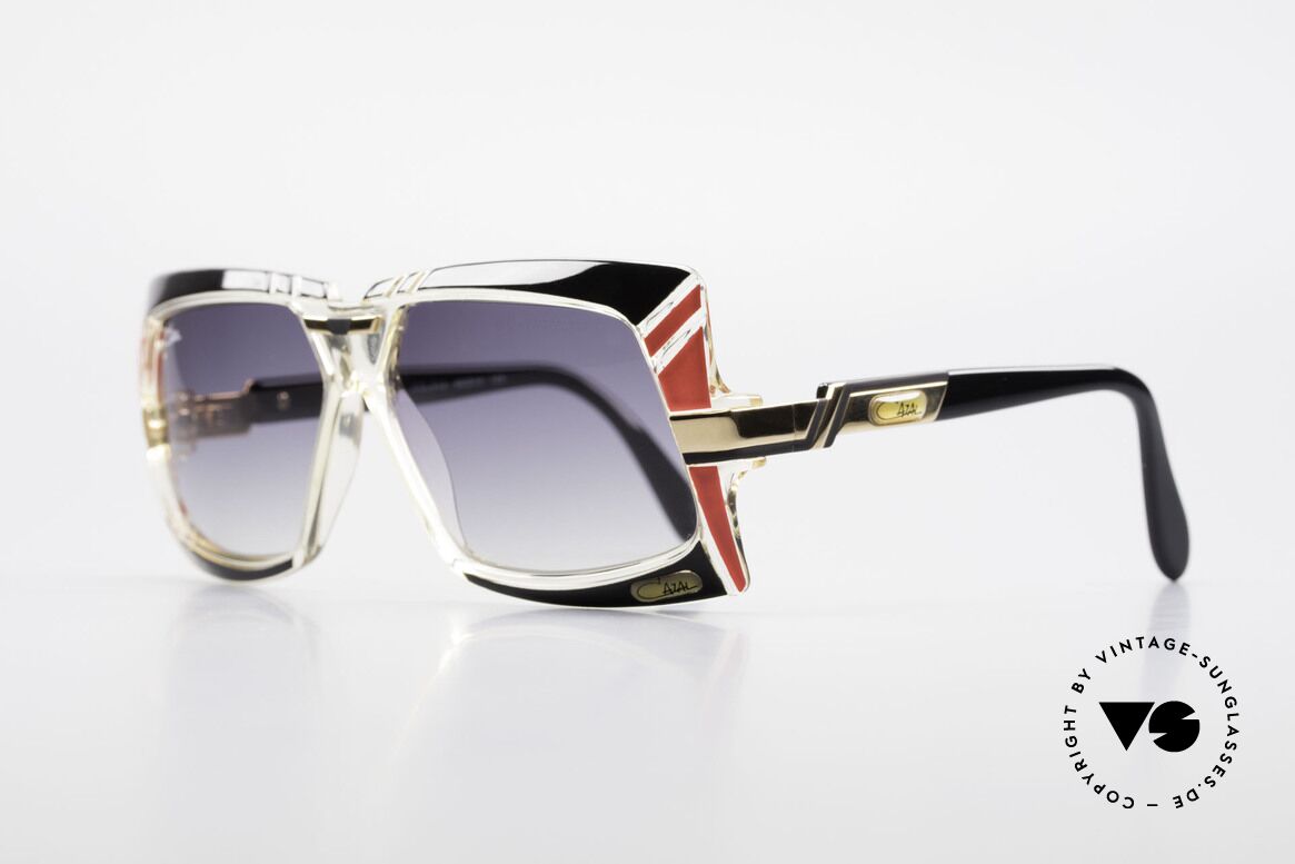 Cazal 869 Old 80's West Germany Shades, orig. color name 610: black + red / crystal / gold, Made for Men and Women