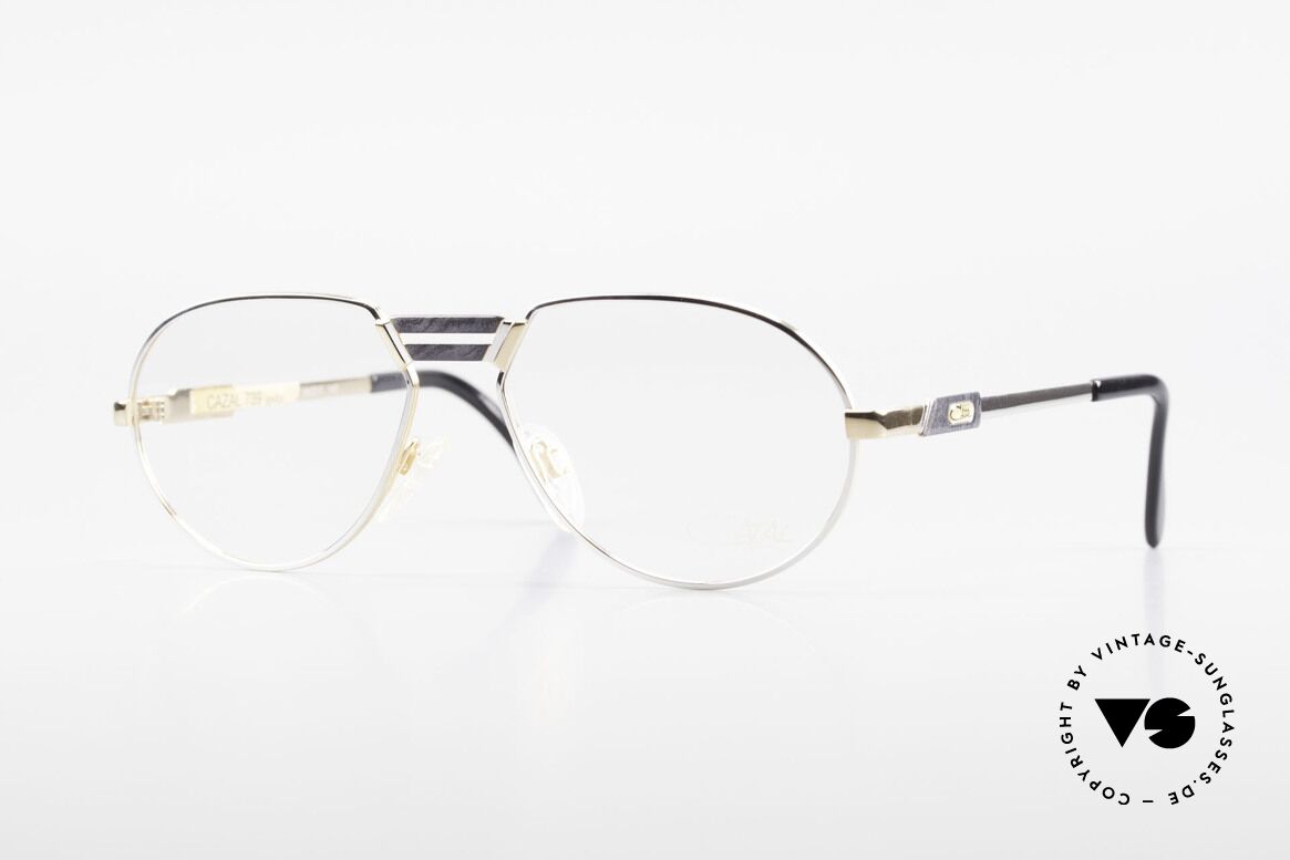 Cazal 739 Gold Plated Eyeglass-Frame, unique CAZAL eyeglasses for men from 1989/90, Made for Men