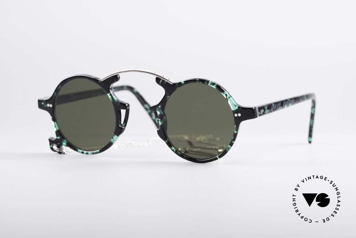 Jean Paul Gaultier 58-0271 90's Steampunk Shades, vintage round sunglasses by Jean Paul Gaultier, Made for Men and Women