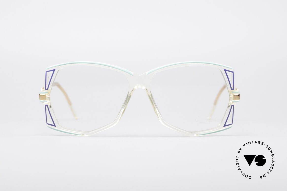 Cazal 172 Crystal Clear 80's Frame, rare 80's designer eyeglasses by Cazal (W.Germany), Made for Women