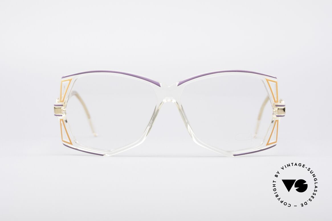 Cazal 172 Crystal Clear 80's Frame, rare 80's designer eyeglasses by Cazal (W.Germany), Made for Women