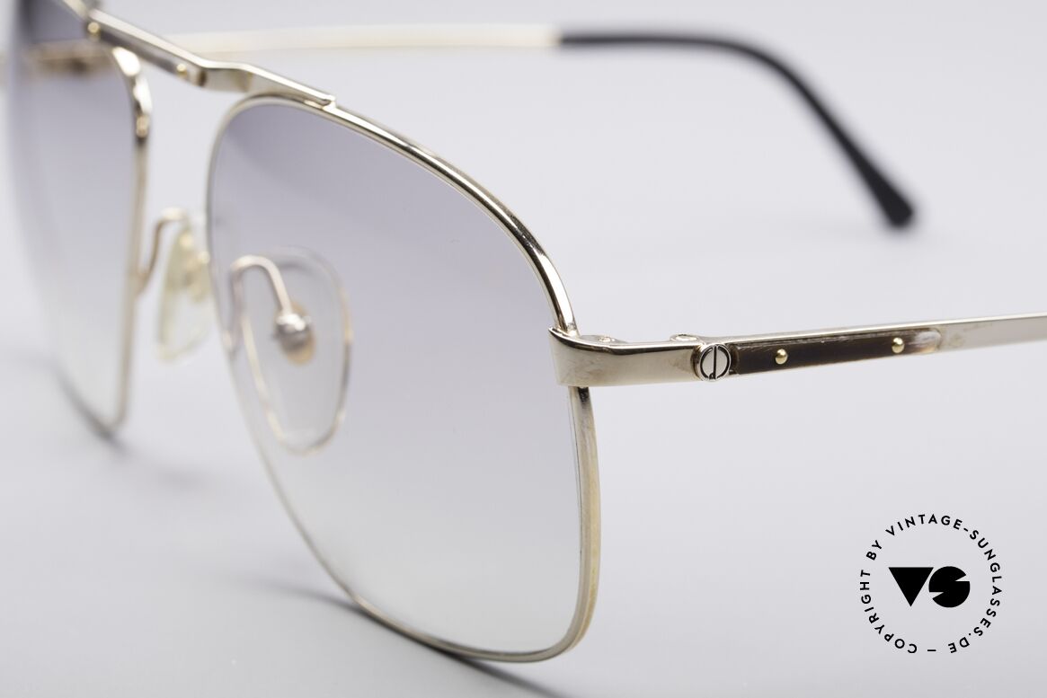 Dunhill 6046 80's Frame With Horn Appliqué, light tinted gray-gradient lenses; 100% UV protection, Made for Men