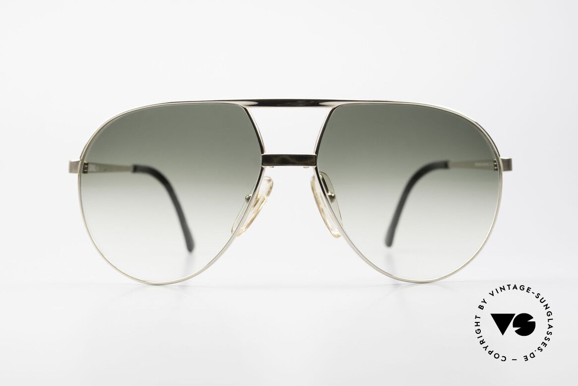 Dunhill 6042 80's Luxury Aviator Sunglasses, gold-plated with gray 'China lac' & gradient lenses, Made for Men
