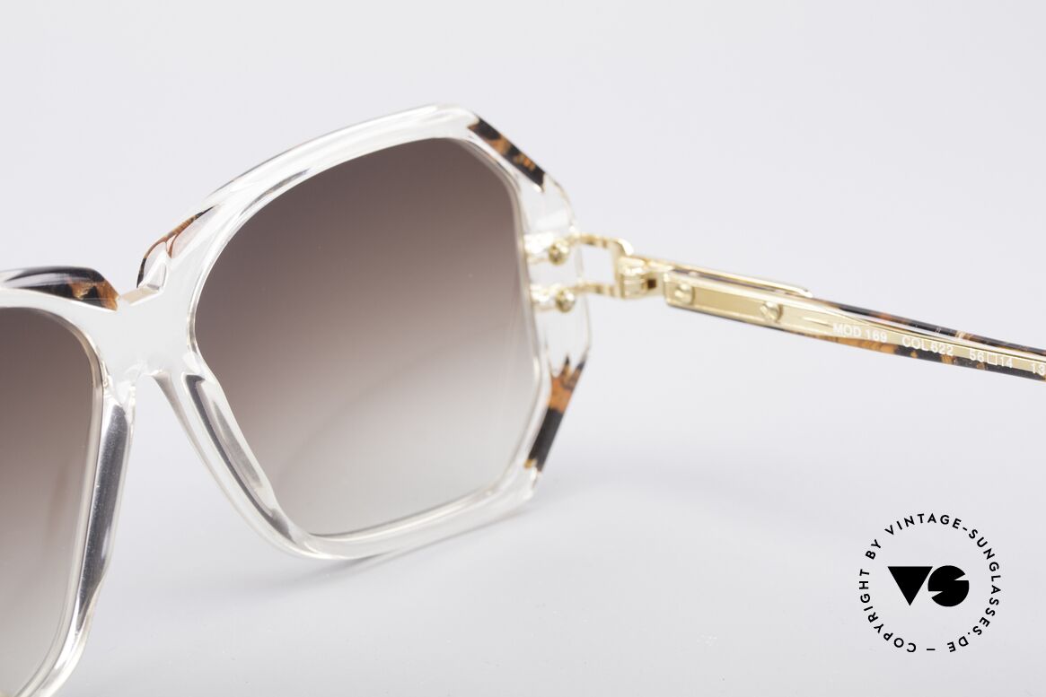 Cazal 169 Vintage Designer Shades, brown-gradient sun lenses for 100% UV protection, Made for Women