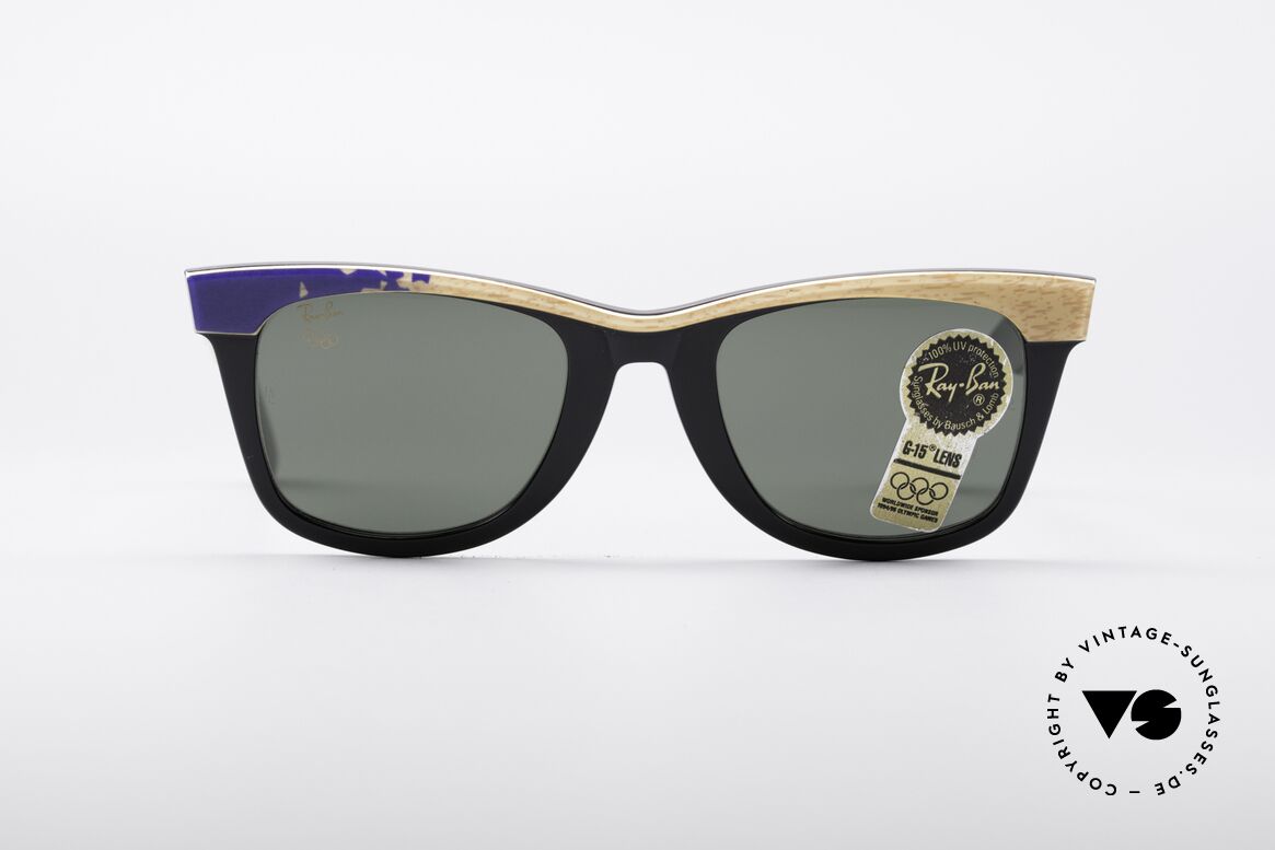 Ray Ban Wayfarer I Olympic Games Lillehammer, limited Bausch&Lomb vintage Wayfarer sunglasses, Made for Men and Women