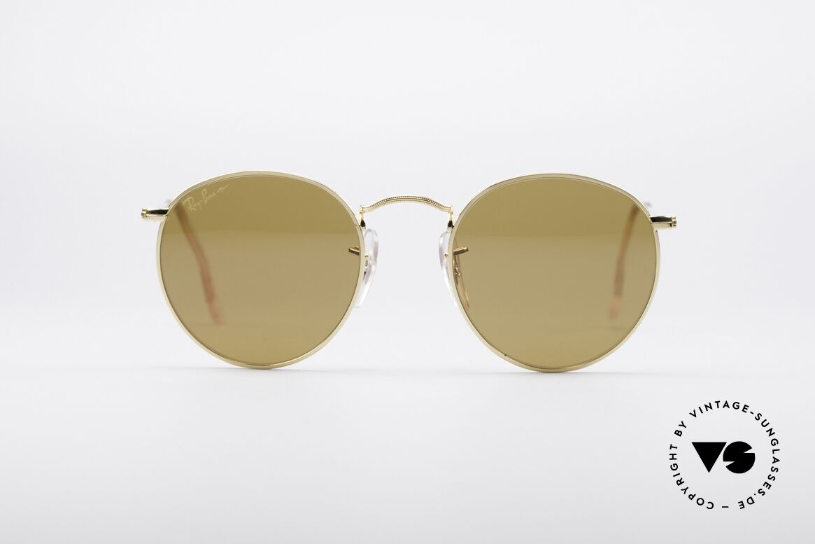Ray Ban Round Metal 49 Driving Chromax, 80's Ray Ban Round Metal 49 vintage sunglasses, Made for Men and Women