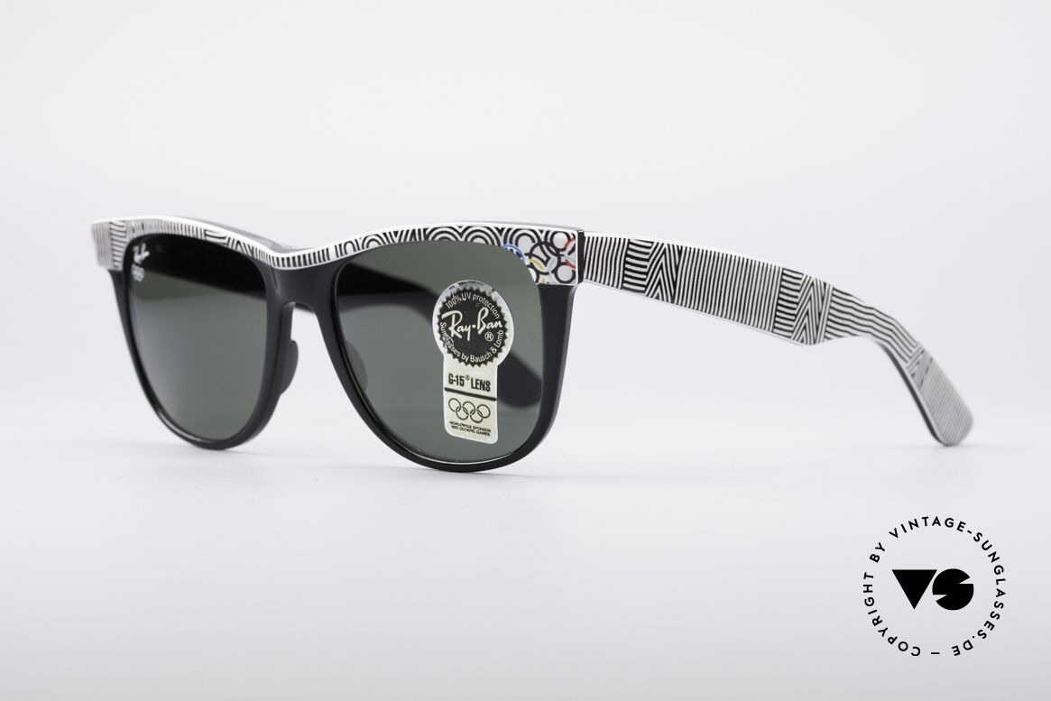 Ray Ban Wayfarer II Olympic Games Mexico 1968, B&L quality mineral lenses (for 100% UV-protection), Made for Men and Women