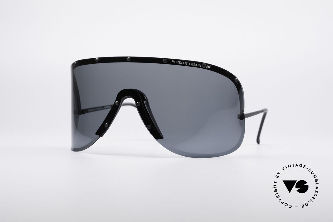 Porsche 5620 80's Yoko Ono Shades Black, mod. 5620: vintage Porsche sunglasses by Carrera Design, Made for Men and Women