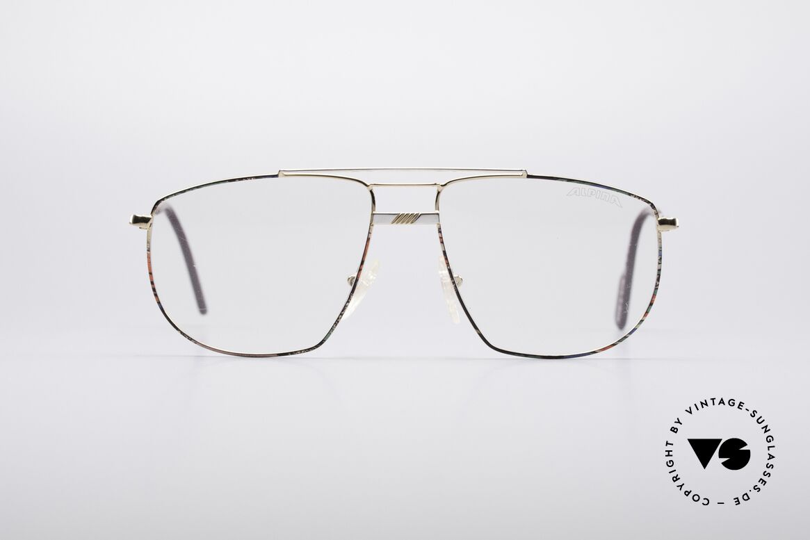 Alpina FM69 90's Vintage Metal Frame, large metal eyeglass-frame by Alpina from the 90's, Made for Men