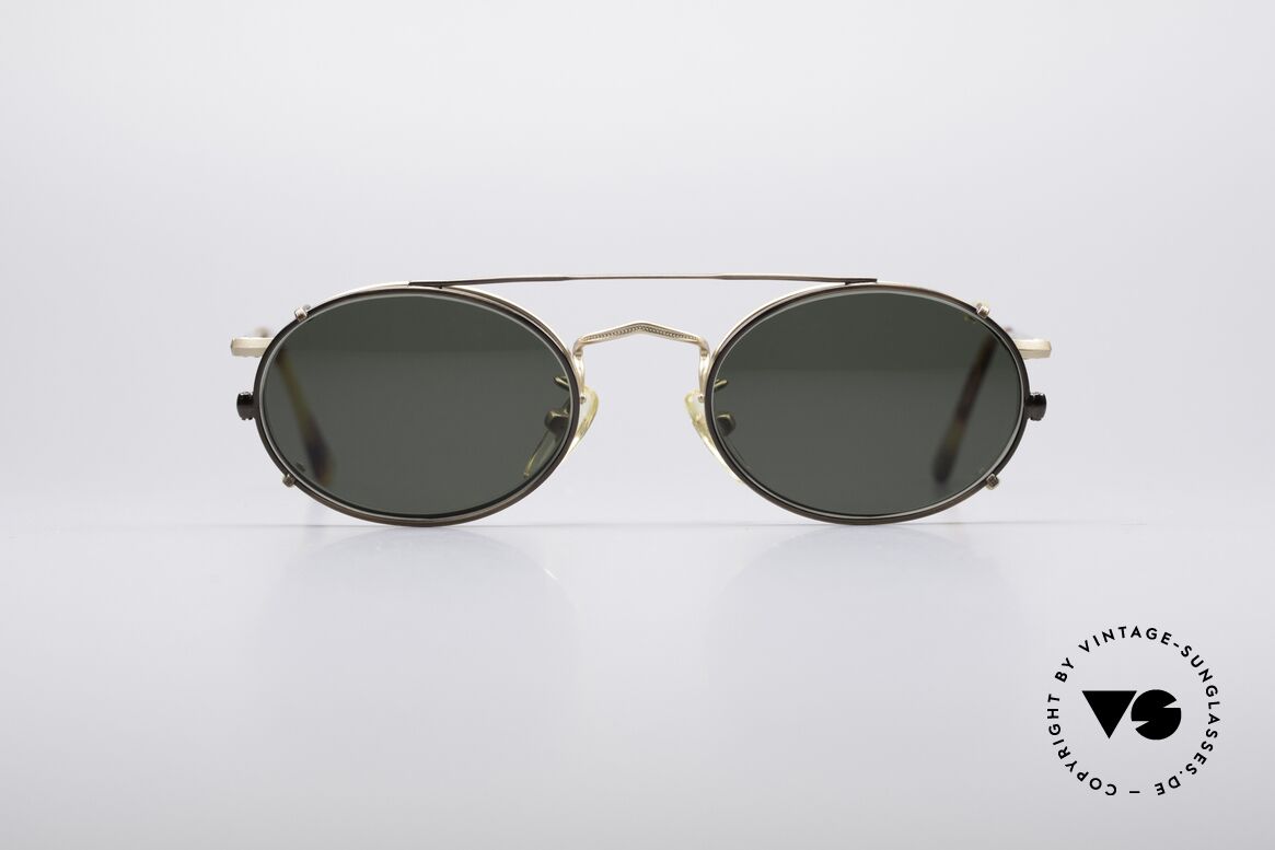 Giorgio Armani 131 Glasses With Sun Clip, oval GIORGIO ARMANI vintage designer sunglasses, Made for Men and Women