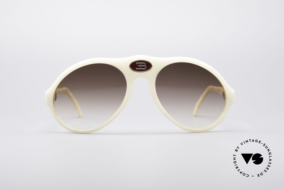 Bugatti 64060 Ivory Optic 70's Sunglasses, precious Bugatti vintage luxury sunglasses for men, Made for Men